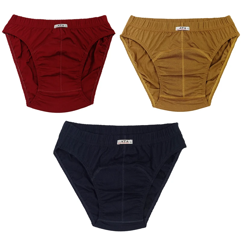 شورت مردانه سه تایی آتا مدل اسلیپ سوپر نخ پنبه